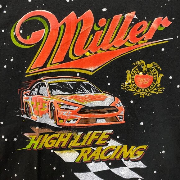 Junkfood Miller HighLife Racing Graphic Design T-Shirt Medium - Picture 2 of 4